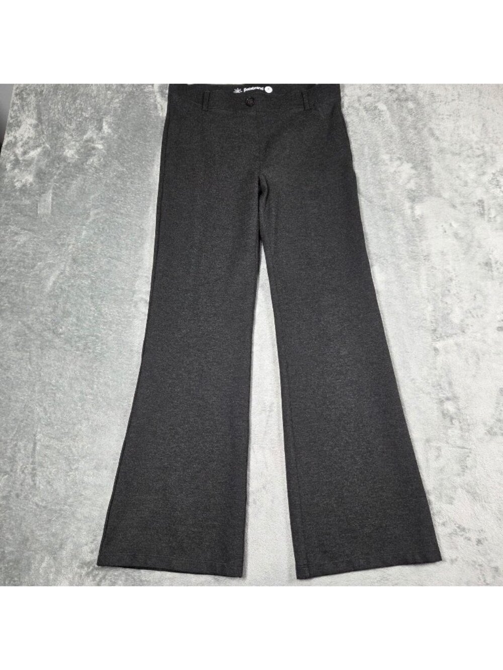 Betabrand Pants Medium Petite Gray Classic DPYP Bootcut Dress Yoga Stretch